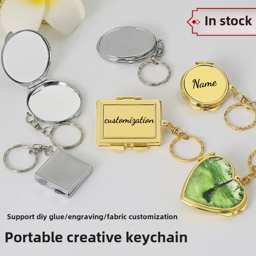 Initial Ring Custom - LOGO personalizzato Nome Portachiavi a specchio
