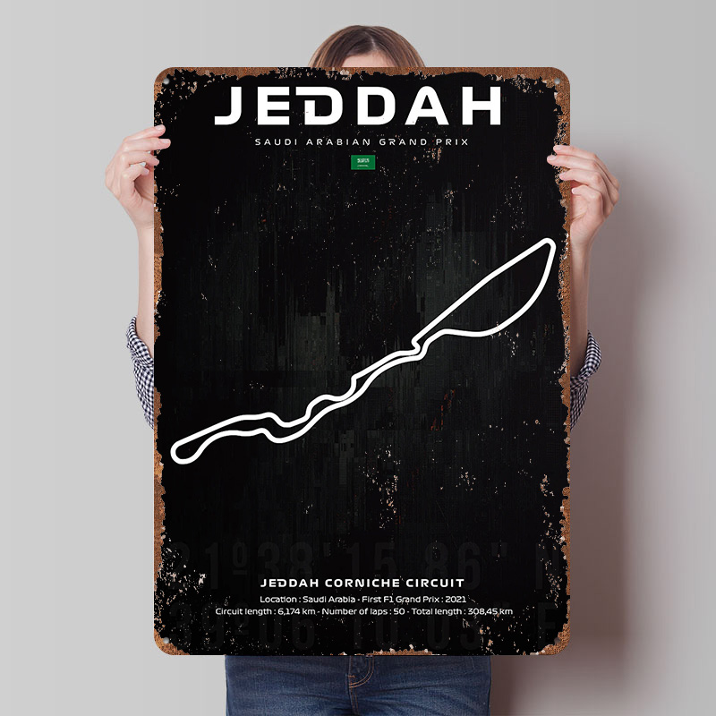 Poster Mappa Circuito di Jedda - Custom Map Poster recensione e prezzo